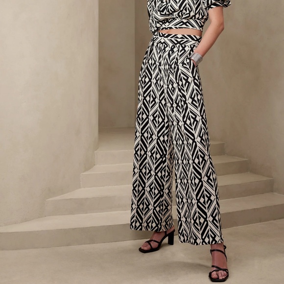 Banana Republic Factory Pants - Banana Republic Pleated Wide-Leg Pant
